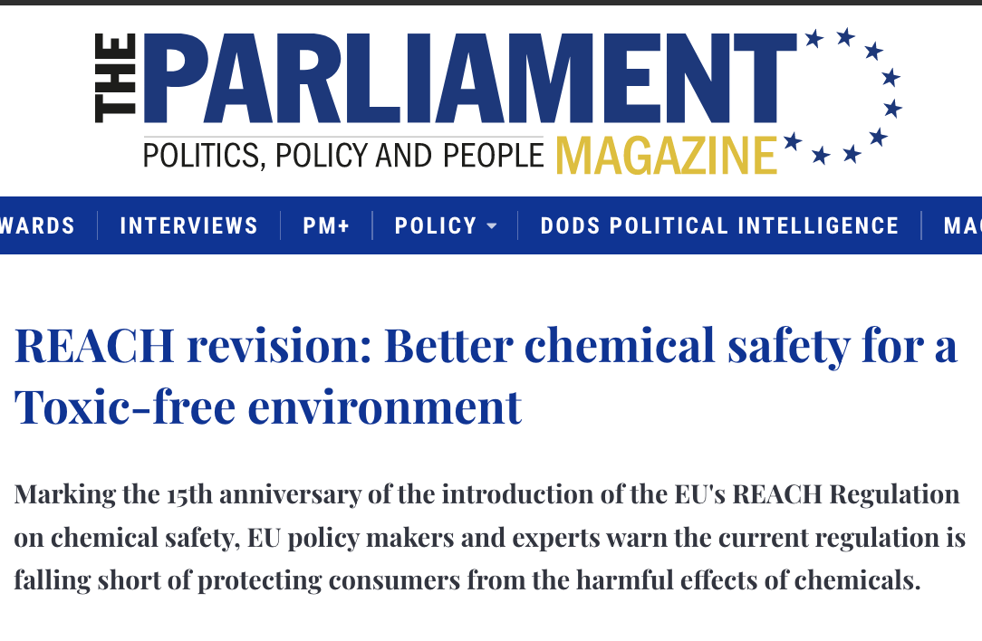 REACH revision: Better chemical safety for a Toxic-free environment